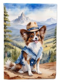 Papillon Cowboy Welcome Garden Flag Mailbox Flag Decorative Yard Flag Banner Outside Patio Artwork Yard Flower Beds, Garden Size, Multicolor