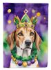 American Foxhound King of Mardi Gras House Flag Large Porch Sleeve Pole Decorative Outside Yard Banner Artwork Wall Hanging, Polyester, House Size