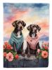 German Shorthaired Pointer Two Hearts House Flag Large Porch Sleeve Pole Decorative Outside Yard Banner Artwork Wall Hanging, Polyester, House Size