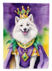American Eskimo King of Mardi Gras House Flag Large Porch Sleeve Pole Decorative Outside Yard Banner Artwork Wall Hanging, Polyester, House Size
