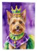 Australian Terrier King of Mardi Gras House Flag Large Porch Sleeve Pole Decorative Outside Yard Banner Artwork Wall Hanging, Polyester, House Size