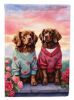 Sussex Spaniel Two Hearts House Flag Large Porch Sleeve Pole Decorative Outside Yard Banner Artwork Wall Hanging, Polyester, House Size, Multicolor
