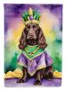 Boykin Spaniel King of Mardi Gras House Flag Large Porch Sleeve Pole Decorative Outside Yard Banner Artwork Wall Hanging, Polyester, House Size