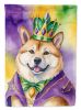 Akita King of Mardi Gras House Flag Large Porch Sleeve Pole Decorative Outside Yard Banner Artwork Wall Hanging, Polyester, House Size, Multicolor
