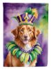 Nova Scotia Duck Tolling Retriever King of Mardi Gras House Flag Large Porch Sleeve Pole Decorative Outside Yard Banner Artwork Wall Hanging