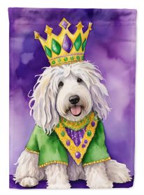 Komondor King of Mardi Gras House Flag Large Porch Sleeve Pole Decorative Outside Yard Banner Artwork Wall Hanging, Polyester, House Size, Multicolor