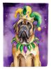 Mastiff King of Mardi Gras House Flag Large Porch Sleeve Pole Decorative Outside Yard Banner Artwork Wall Hanging, Polyester, House Size, Multicolor