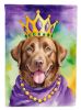 Chesapeake Bay Retriever King of Mardi Gras House Flag Large Porch Sleeve Pole Decorative Outside Yard Banner Artwork Wall Hanging, Polyester