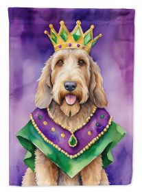 Otterhound King of Mardi Gras House Flag Large Porch Sleeve Pole Decorative Outside Yard Banner Artwork Wall Hanging, Polyester, House Size