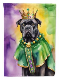 Cane Corso King of Mardi Gras House Flag Large Porch Sleeve Pole Decorative Outside Yard Banner Artwork Wall Hanging, Polyester, House Size