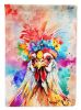 Hippie Animal Polish Poland Rooster House Flag Large Porch Sleeve Pole Decorative Outside Yard Banner Artwork Wall Hanging, Polyester, House Size