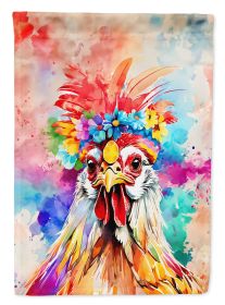 Hippie Animal Polish Poland Rooster House Flag Large Porch Sleeve Pole Decorative Outside Yard Banner Artwork Wall Hanging, Polyester, House Size