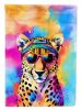 Hippie Animal Cheetah House Flag Large Porch Sleeve Pole Decorative Outside Yard Banner Artwork Wall Hanging, Polyester, House Size, Multicolor