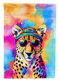 Hippie Animal Cheetah House Flag Large Porch Sleeve Pole Decorative Outside Yard Banner Artwork Wall Hanging, Polyester, House Size, Multicolor
