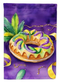 King Cake Mardi Gras Garden Flag Mailbox Flag Decorative Yard Flag Banner Outside Patio Artwork Yard Flower Beds, Garden Size, Multicolor