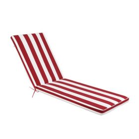 Outdoor Lounge Chair Cushion Replacement Patio Funiture Seat Cushion Chaise Lounge Cushion(Red/White Striped) [Sale to Temu is Banned.Weekend can