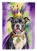 Staffordshire Bull Terrier King of Mardi Gras Garden Flag Mailbox Flag Decorative Yard Flag Banner Outside Patio Artwork Yard Flower Beds, Garden Size