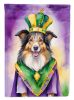 Collie King of Mardi Gras Garden Flag Mailbox Flag Decorative Yard Flag Banner Outside Patio Artwork Yard Flower Beds, Garden Size, Multicolor