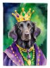 Flat-Coated Retriever King of Mardi Gras Garden Flag Mailbox Flag Decorative Yard Flag Banner Outside Patio Artwork Yard Flower Beds, Garden Size