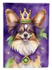 Papillon King of Mardi Gras Garden Flag Mailbox Flag Decorative Yard Flag Banner Outside Patio Artwork Yard Flower Beds, Garden Size, Multicolor