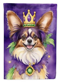Papillon King of Mardi Gras Garden Flag Mailbox Flag Decorative Yard Flag Banner Outside Patio Artwork Yard Flower Beds, Garden Size, Multicolor