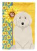 Summer Sunflowers Great Pyrenees Garden Flag Mailbox Flag Decorative Yard Flag Banner Outside Patio Artwork Yard Flower Beds, Garden Size, Multicolor