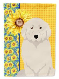 Summer Sunflowers Great Pyrenees Garden Flag Mailbox Flag Decorative Yard Flag Banner Outside Patio Artwork Yard Flower Beds, Garden Size, Multicolor