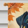 Rottweiler Fall House Flag Large Porch Sleeve Pole Decorative Outside Yard Banner Artwork Wall Hanging, Polyester, House Size, Multicolor
