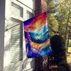 Annual Larkspur in Color House Flag Large Porch Sleeve Pole Decorative Outside Yard Banner Artwork Wall Hanging, Polyester, House Size, Multicolor
