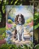 English Springer Spaniel Spring Path Garden Flag Mailbox Flag Decorative Yard Flag Banner Outside Patio Artwork Yard Flower Beds, Garden Size