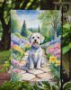 Dandie Dinmont Terrier Spring Path Garden Flag Mailbox Flag Decorative Yard Flag Banner Outside Patio Artwork Yard Flower Beds, Garden Size