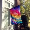 Dusty Miller in Color House Flag Large Porch Sleeve Pole Decorative Outside Yard Banner Artwork Wall Hanging, Polyester, House Size, Multicolor