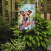 Jack Russell Terrier Luau Garden Flag Mailbox Flag Decorative Yard Flag Banner Outside Patio Artwork Yard Flower Beds, Garden Size, Multicolor