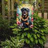 Rottweiler Luau Garden Flag Mailbox Flag Decorative Yard Flag Banner Outside Patio Artwork Yard Flower Beds, Garden Size, Multicolor
