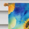 Sunflowers in Color House Flag Large Porch Sleeve Pole Decorative Outside Yard Banner Artwork Wall Hanging, Polyester, House Size, Multicolor