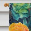 Ornamental Kale in Color House Flag Large Porch Sleeve Pole Decorative Outside Yard Banner Artwork Wall Hanging, Polyester, House Size, Multicolor
