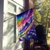 Violets in Color House Flag Large Porch Sleeve Pole Decorative Outside Yard Banner Artwork Wall Hanging, Polyester, House Size, Multicolor