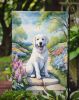 Kuvasz Spring Path Garden Flag Mailbox Flag Decorative Yard Flag Banner Outside Patio Artwork Yard Flower Beds, Garden Size, Multicolor