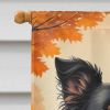 Border Collie Fall House Flag Large Porch Sleeve Pole Decorative Outside Yard Banner Artwork Wall Hanging, Polyester, House Size, Multicolor