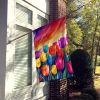 Tulips in Color House Flag Large Porch Sleeve Pole Decorative Outside Yard Banner Artwork Wall Hanging, Polyester, House Size, Multicolor