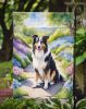 Collie Spring Path Garden Flag Mailbox Flag Decorative Yard Flag Banner Outside Patio Artwork Yard Flower Beds, Garden Size, Multicolor