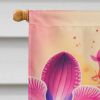 Orchids in Color House Flag Large Porch Sleeve Pole Decorative Outside Yard Banner Artwork Wall Hanging, Polyester, House Size, Multicolor