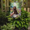 Sussex Spaniel Spring Path Garden Flag Mailbox Flag Decorative Yard Flag Banner Outside Patio Artwork Yard Flower Beds, Garden Size, Multicolor