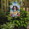English Springer Spaniel Luau Garden Flag Mailbox Flag Decorative Yard Flag Banner Outside Patio Artwork Yard Flower Beds, Garden Size, Multicolor
