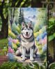 Alaskan Malamute Spring Garden Garden Flag Mailbox Flag Decorative Yard Flag Banner Outside Patio Artwork Yard Flower Beds, Garden Size, Multicolor