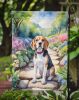 Beagle Spring Garden Garden Flag Mailbox Flag Decorative Yard Flag Banner Outside Patio Artwork Yard Flower Beds, Garden Size, Multicolor