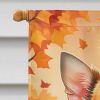 Chihuahua Fall House Flag Large Porch Sleeve Pole Decorative Outside Yard Banner Artwork Wall Hanging, Polyester, House Size, Multicolor