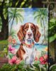 Welsh Springer Spaniel Luau Garden Flag Mailbox Flag Decorative Yard Flag Banner Outside Patio Artwork Yard Flower Beds, Garden Size, Multicolor
