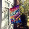 Hyacinths in Color House Flag Large Porch Sleeve Pole Decorative Outside Yard Banner Artwork Wall Hanging, Polyester, House Size, Multicolor