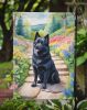 Schipperke Spring Path Garden Flag Mailbox Flag Decorative Yard Flag Banner Outside Patio Artwork Yard Flower Beds, Garden Size, Multicolor
